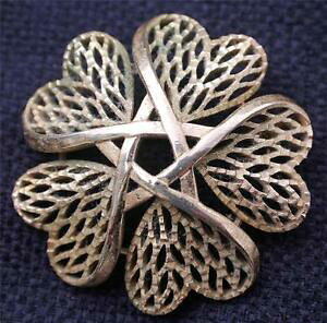 yzzr[ E͌^ԁEoCN [VOJ[ Be[Wgt@NES[hg[u[`vintage signed trifari crown gold tone flower shape brooch