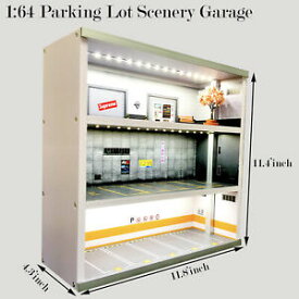 【送料無料】ホビー ・模型車・バイク レーシングカー ガレージスロットモデルライト164 parking lot scenery garage car 14 parking slot model display with led light