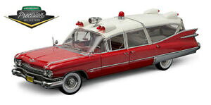 yzzr[ E͌^ԁEoCN [VOJ[ O[CgLfbNgreenlight cadillac ambulance 1959 red and white 118 pc1800