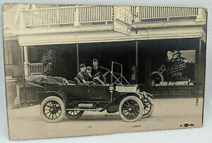 �y���������z�z�r�[ �͌^�� ���f���J�[ �r���e�[�W�J�[���f���K���[�Wpostcard vintage car overland model 59t 1912 cars auto garage rppc t2