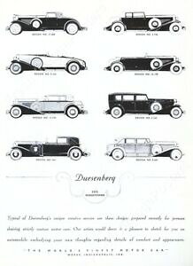 �y���������z�z�r�[ �͌^�� ���f���J�[ ���f���r���e�[�W�r�b�O�|�X�^�[1931 duesenberg model j etc 8 cars vintage ad big poster 24x34