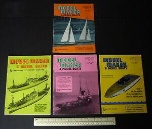 yzzr[ ͌^ fJ[ re[Wf[J[}KW×bgGWjAO1965 vintage model maker magazine x 4 ships cars yachts adverts engineering 19