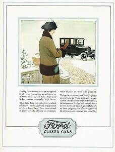 �y���������z�z�r�[ �͌^�� ���f���J�[ �r�b�O�I���W�i���r���e�[�W���f���t�H�[�h�Z�_���t�@�b�V�����A�[�g1924 big original vintage model t ford sedan car winter fashion art print ad