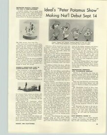 【送料無料】ホビー 模型車 モデルカー ピーターテレビショーデビューモデルカー1964 paper ad article ideal peter potamus tv show debut mr casper model car