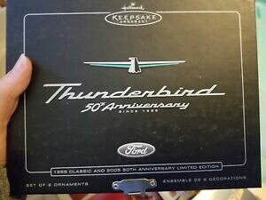 【送料無料】ホビー 模型車 モデルカー サンダーバードモデル2005 hallmark thunderbird cars ornaments 50th anniversary 2 diecast models nib
