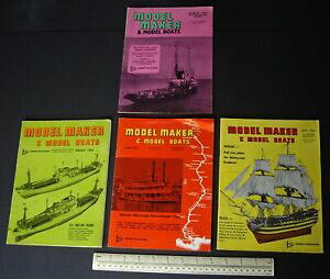 yzzr[ ͌^ fJ[ re[Wf[J[}KW×bgGWjAO1965 vintage model maker magazine x 4 ships cars yachts adverts engineering 18