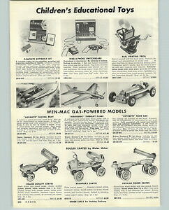 yzzr[ ͌^ fJ[ K\KX[^[f{[g[XJ[f1956 paper ad wen mac gasoline gas motor model boat plane race car revell models