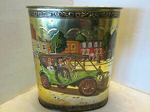 yzzr[ ͌^ fJ[ re[WS~oXPbgf[XJ[vintage weibro metal tin trash can waste basket model t race cars mid century
