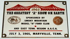 【送料無料】ホビー 模型車 モデルカー アーススモーキーマウンテンモデルフォードメアリービルショーvtg 1965 greatest show earth smoky mountain model a ford car show maryville tn