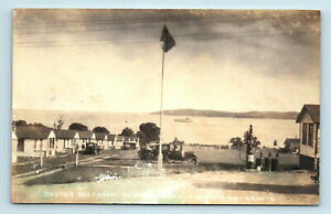 yzzr[ ͌^ fJ[ LvKXXe[V{Xg{[gfearly 1900s roadside camp site amp; gas station photo rppc boston boat model t cars