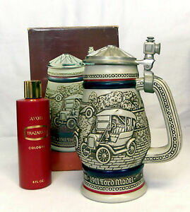 yzzr[ ͌^ fJ[ GC{r[X^CX^[X`[}[uKbeBf1979 avon car classics lidded beer stein stanley steamer mg bugatti model t