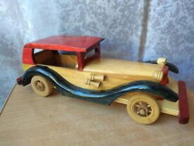 【送料無料】ホビー 模型車 モデルカー ビンテージカーモデル＃vintage car model wood toy carved author039;s work hand made