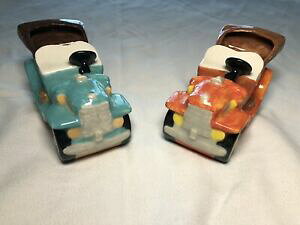 yzzr[ ͌^ fJ[ re[WA[gZ~bNfv^[vintage art ceramic classic cars old model t car planters lot of 2