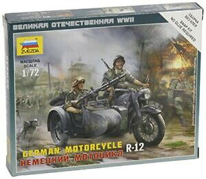 �y���������z�z�r�[ �͌^�� ���f���J�[ ���f���h�C�c�T�C�h�J�[�I�[�g�o�Czvezda models 172 german motorcycle r12 with sidecar
