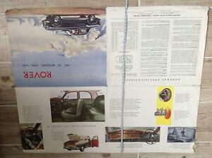 yzzr[ ͌^ fJ[ V[Y[o[[tbgf1958 , season, rover cars, large fold out ,leaflet, various models, rare