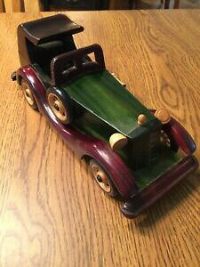 yzzr[ ͌^ fJ[ re[Wfvintage handcrafted wooden classic car model collectible 12
