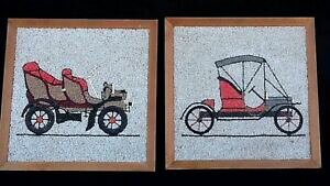 yzzr[ ͌^ fJ[ fA[gsN`model a car pebble art picture set of 2