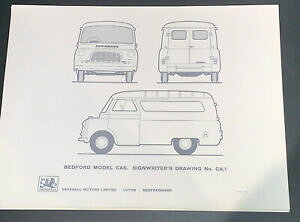 yzzr[ ͌^ fJ[ xbhtH[hfNVbNJ[@bedford model cas signwriterfs drawing ca1 classic car van advertising