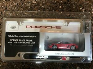 yzzr[ ͌^ fJ[ |VFCZXv[gt[{NX^[fJ[icial 718 porsche license plate frame and 143 718 boxster model car