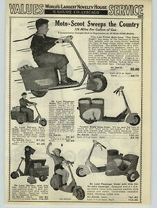 �y���������z�z�r�[ �͌^�� ���f���J�[ �q�[�g�X�N�[�^�[�^���f���f���b�N�X�T�C�h�J�[�f���o���[���f��1938 paper ad moto scoot motor scooter tandem deluxe side car delivery model