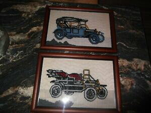 �y���������z�z�r�[ �͌^�� ���f���J�[ �n���h���C�h�L���f���b�N���f��handmade embroidery cadillac and model t cars pictures 2