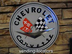 �y���������z�z�r�[ �͌^�� ���f���J�[ �V�{���[�R���x�b�g���f��chevrolet corvette model advertising display metal sign car parts s