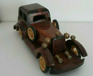 yzzr[ ͌^ fJ[ re[WfNVbNJ[vintage old solid wood car model very special and rare classical car