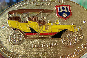 yzzr[ ͌^ fJ[ hCc[XJ[obWtH[hfrare german adac winter race car badge showing ford model from 1906