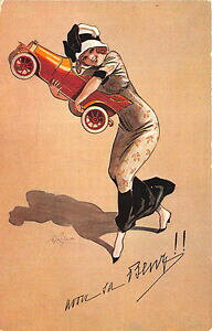 yzzr[ ͌^ fJ[ ZfXxcfmercedes benz beautiful model holding car original signed advertising postcard