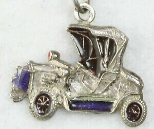 �y���������z�z�r�[ �͌^�� ���f���J�[ �X�^�[�����O�V���o�[�G�i�����Z���g�N���X�g�t�@�[���_���A���e�B�[�N���f��vtg sterling silver enamel st christopher medal antique model a t car charm