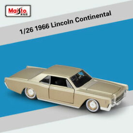 【送料無料】ホビー 模型車 モデルカー クラシックカーモデルリンカーンコンチネンタルゴールドボックスmaisto classics car model 1966 lincoln continental gold 126 scale in box