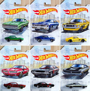 yzzr[ ͌^ fJ[ fgCgZbgfJ[tH[h_bWV{[zbgzC[detroit muscle car set 6 model cars ford dodge chevy gto 164 hot wheels gdg44