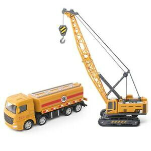 yzzr[ ͌^ fJ[ N[^[VxIC^J[fGWjAO155 crane tower excavator with oil tanker models set engineering car model toys
