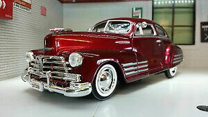 yzzr[ ͌^ fJ[ XP[r[bhV{[fJ[g lgb 124 scale ruby red chevrolet aerosedan fleetline 1948 motormax model car