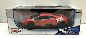 �y���������z�z�r�[ �͌^�� ���f���J�[ �����{���M�[�j�p�t�H�[�}���X���f���J�[�X�y�V�����G�f�B�V�������b�hlamborghini huracan performance 118 model car maisto special edition red