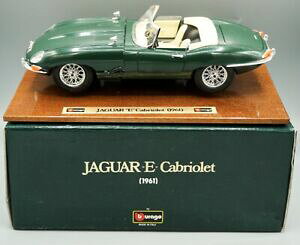 yzzr[ ͌^ fJ[ WK[X^hJuIfJ[burago 1961 jaguar e cabriolet model car on stand ? original box nice 19