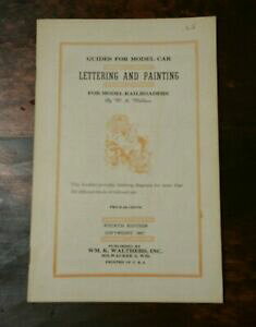 yzzr[ ͌^ fJ[ fJ[?y[WKChguides for model car lettering and painting ~ walthers ~ 1947 ~ 24 page booklet