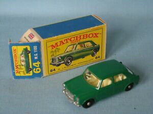 yzzr[ ͌^ fJ[ Yj[}b`64mg11001960039;sfbritishlesney matchbox 64 mg1100 green body 1960039;s toy boxed car model british saloon