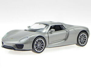 yzzr[ ͌^ fJ[ |VF918 spydern[hgbv_CJXgfJ[43702 welly 134porsche 918 spyder hardtop silver grey diecast modelcar 43702 welly 134