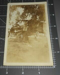 yzzr[ ͌^ fJ[ JE{[Cnbgfg[[LsOJ[re[Wbarefoot boy w cowboy hat model t car w unusual trailer camper vintage photo