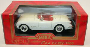 �y���������z�z�r�[ �͌^�� ���f���J�[ �X�P�[�����f���J�[�V�{���[�R���x�b�gmira 118 scale metal model car 9101 1953 chevrolet corvette white