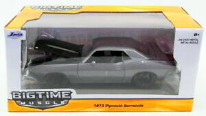 yzzr[ ͌^ fJ[ XP[fJ[v}Xo[_`R[O[jada toys 124 scale model car 98235 1973 plymouth barracuda charcoal grey