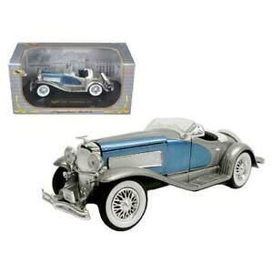 �y���������z�z�r�[ �͌^�� ���f���J�[ 1935�f���[�[���o�[�Ossj�V���o�[132�_�C�J�X�g���f�����f���J�[1935 duesenberg ssj bluesilver 132 diecast model car by signature models