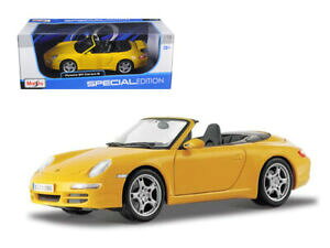yzzr[ ͌^ fJ[ |VF911 997Js cabrioCG[118_CJXg}CXgfJ[porsche 911 997 carrera s cabrio yellow 118 diecast model car by maisto