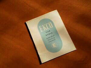 yzzr[ ͌^ fJ[ ouJ[WIfIy[eBOCXgVubNbgekco 5 valve car radio model cr117 operating instruction booklet