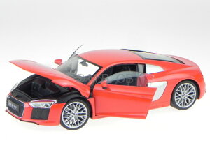 yzzr[ ͌^ fJ[ AEfBaudi r8 v10 2016 red modelcar 18052 welly 118