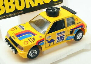 yzzr[ ͌^ fJ[ u[S124XP[f2518fvW[205Tt@[VOJ[ CG[burago 124 scale model car 2518f peugeot 205 safari racing car yellow