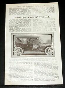 yzzr[ ͌^ fJ[ g[}XtC[fGfc[OJ[1909 old magazine article, 1910 thomas flyer model 034;m034; model touring car review