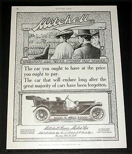 �y���������z�z�r�[ �͌^�� ���f���J�[ �~�b�`�F�����f�����c�[�����O�J�[1910 old magazine print ad, mitchell 034;model s034; touring car, you ought pay