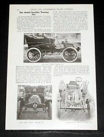 【送料無料】ホビー 模型車 モデルカー モデルガソリンツーリングカーエンジン1903 old magazine article, the model gasoline touring car, peculiar engine used